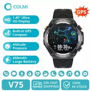 호환  2024 COLMI V75 GPS 스마트 워치 울트라 HD 디스플레이 내장 GPS 및 나침반 통화 생성 및 수신 스마