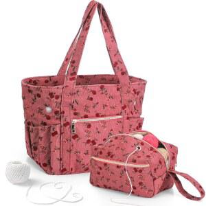 이상적인 생일 어머니의 날 선물 뜨개질 액세서리를 위한 2개의 실 홀더와 토트 세트 홀더용 홀더 크로트