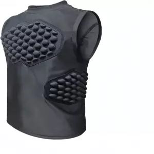 가슴 갈비뼈 등 패드가 있는 조르미노 유소년 축구 패딩 셔츠 야구 하트 가드 흉골 보호 압박