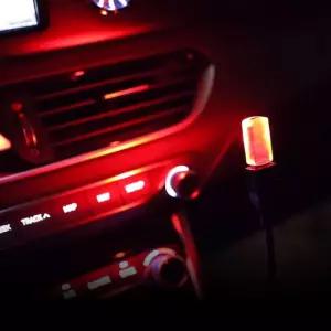 엘레무르) 이클아트 차량용 USB 무드등 LED 실내등 풋등 조명 터치형 소리 반응  노래방 -N6