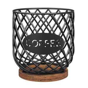 야티니 커피 포드 홀더 정리함, K컵 홀더, 대용량 바구니, 다용도 캡슐 보관 주방 조리대, 러스틱 KH09BR