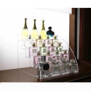 향수 계단식 진열대 아크릴 길이 정리대 3단 화장품 30CM