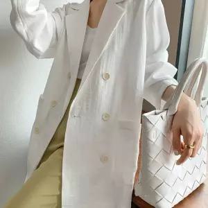 화이트린넨자켓 화이트 아이보리 얇은 정장 부드러운 루즈핏 여름