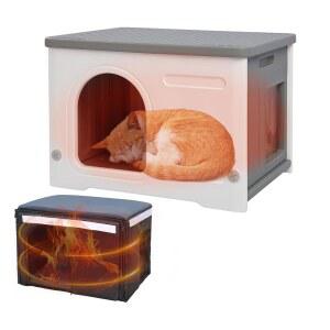 단열 라이너가 록커 집 회색으로 실내 플라스틱 100 고양이 야외 조립할 겨울용 방수 고양이