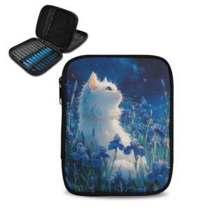 티아사라토 코바늘 및 실 정리 가방 여성용 휴대용 여행용 보관 파우치 경량 케이스 비움