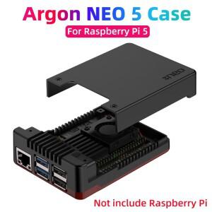 RPI 5 PI5용 팬 PWM 액티브 쿨러 알루미늄 케이스가 내장된 Raspberry Pi 5용 Argon NEO 5 BRED 케이스