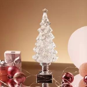 크리스마스 트리 오르골 (36cm) 장식 무드등 실버 L