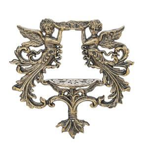 성모르 빈티지 주철 캔들 스콘스 - 앤티크 브론즈 처럽 벽 홀더, 장식 조각, 거실, 현관 또는 정원을 위한 빅토리아 스타일 홈 데코 액센트, 파티오