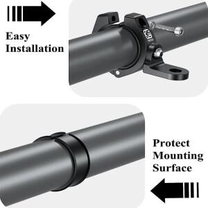 오토바이 헤드라이트 마운트 브래킷 플래그 견고한 헤비 듀티 롤 바 클램프 360도 조절 가능 안개 튜브 포