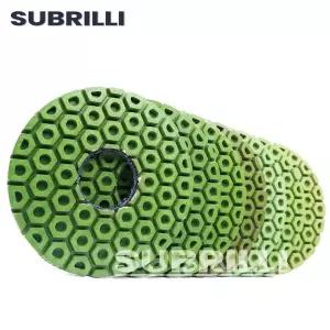 호환  SUBRILLI 7pcs 125mm 다이아몬드 에지 폴리싱 패드 세라믹 유리 화강암 그라인딩 휠 5 인치 습식 샌