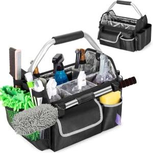 호드랜트 웨어러블 디테일 캐디 핸들 및 어깨 스트랩이 있는 퀵로드 접이식 카 케어 백 자동 청소 용품
