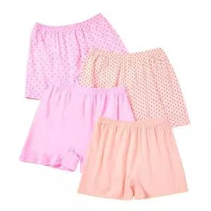 4개세트 여성 순면 사각팬티 여자 트렁크팬티 속옷 속바지 홈웨어 반바지 179286