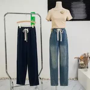 여친 바지 빈티지 청바지 슬림핏 배기 기모 하이웨스트 무바지 빅사이즈 대디 배기핏 러블리 다올1