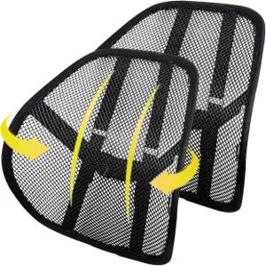 통기성 메쉬가 있는 킹페닉스 요추 지지대(2팩) 자동차용 수트 사무용 의자