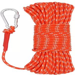 뉴도어 6mm 해상 부유 로프 - 보트 캠핑 앵커 낚시 계류 구조 고성능 로프를 위한 고강도 이중 브레이드