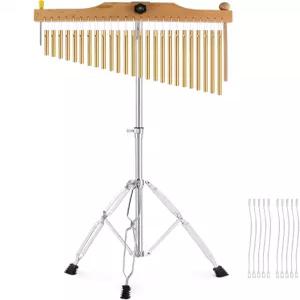 이스트락 25노트 차임 악기 타악기 외줄 바 높이 조절 스탠드 골드