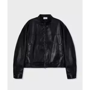 매장정품 GLW 논카라 크롭 라이더 자켓 블랙