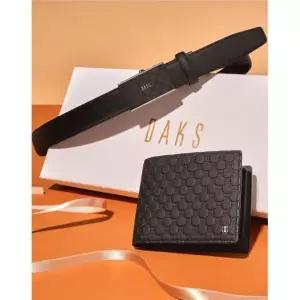 닥스 DAKS MEN'S ACCESSORIES 블랙 루이스 DD패턴 자동벨트 반지갑 세트 DBWA6E981BK 688630