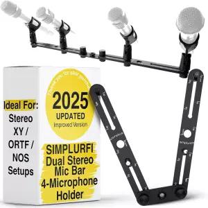 규칙적인 마킹이 조립된 Simplurfi 스테레오 배열 어댑터가 및 ORTF 스탠드 Y 홀더 가능 브래킷 4 마이크