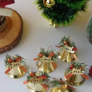 골드 성탄벨 오너먼트 6P세트 크리스마스벨 크리스마스장식