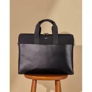 닥스 DAKS MEN'S ACCESSORIES [서류가방(15인치 노트북 수납)][CARBON HILL] 블랙 소가죽 배색 DBBA5EE26BK