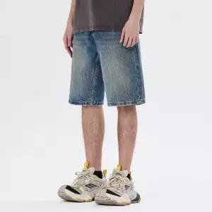 남사친 팬츠 청 빈티지 청반바지 와이드 일자 데일리 반바지 워싱 6부 다올1