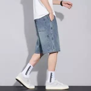 팬츠 청 하프 빈티지 남친 청반바지 패션 스트리트 데일리 밴딩 편안한 옵션 컬러 반바지 다올1