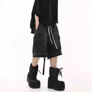 팬츠 데님 남자 청반바지 데일리 쭈리 스트링 워싱 일자 반바지 멀티포켓 5부 다올1