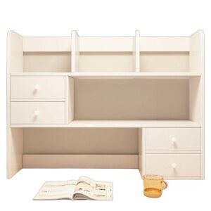 책상책꽂이 간이 책상위선반 정리함 서랍 수납장 틈새 소품선반 전면 원목 화이트 정리 선반