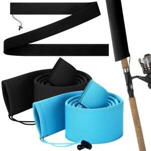 VioraWhite 2개 69인치 네오프렌 낚싯대 슬리브 플로팅 낚싯대 커버, 보관 및 운송용 경량 막대 양말 주조, 자외선 차단, 보호 솔루션