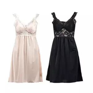 캡내장 롱슬립 원피스잠옷 시스루 란제리 이너 이벤트 기념일 속옷 슬립웨어 홈웨어