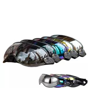 레트로 오토바이 헬멧 소두핏 블랙 쇼티 클래식 페이스 반모