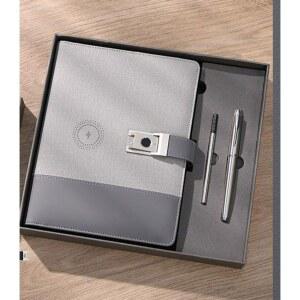 보조배터리 다이어리 스마트 충전 지문인식 비즈니스 수첩 USB 메모리 노트