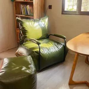 가죽 업소용 라운지 원목 의자 쇼파 소파의자 빈티지 소파