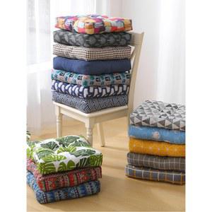 사각 시트 쿠션 두꺼운 베개 이불 야외 좌식 미끄럼 자동차 식탁 사각스툴 식당 코튼