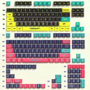 129키 키캡 체리 프로파일 측면 각인 반투명 PBT 커스텀 우팅
