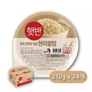 CJ제일제당 햇반 현미쌀밥, 210g x 24개