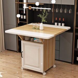 미니 식탁 베이킹작업대 접이식 미니홈바 작업대 우드컬러 NI 슬림