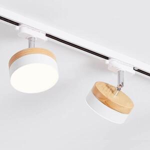 회전식 12W LED 트랙 조명 북유럽 나무 천장 스포트라이트 거실 배경 벽  방
