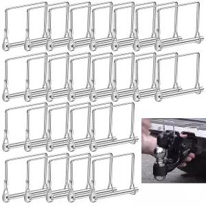 엘레수노리 40개 트레일러 히치 핀 사각 커플러 1/4인치 안전 샤프트 자물쇠 농장 잔디밭 마차 견인용