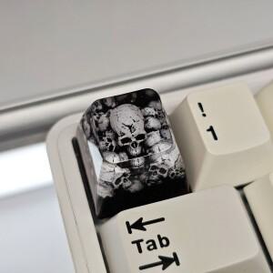 1pcs 수지 다크 해골 키 캡 에이 티브 게임 기계식 액세서리 선물에 대 한 3D 장인