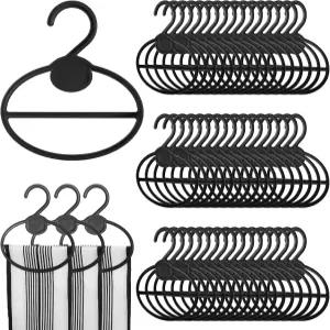 80개 스카프 걸이 센터 바가 있는 플라스틱 홀더 정리함 스카프용 공간 절약 옷걸이 넥타이 벨트