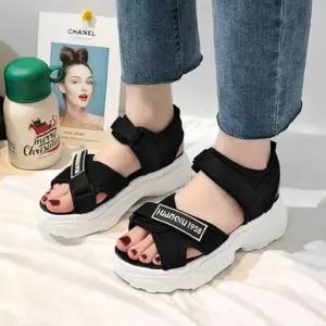 여성 6cm 발편한 쿠션 플랫폼 스트랩샌들 샌달 FPz6+8oNo