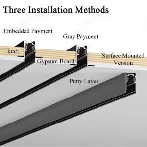 현대 Recessed 편지 자기 트랙 조명 LED 램프 레일 천장 시스템 실내 스팟 스포트라이트