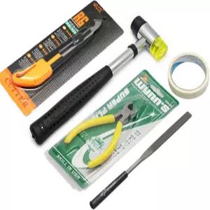 루바톤 기타 루티어 공구 키트 프렛 해머가 있는 수리 너트 파일 줄 커터 마스킹 테이프 아크릴 후크