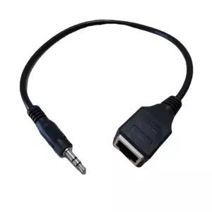 호환 3.5mm Aux 남성-RJ-45 RJ45 여성 어댑터 LAN 이더넷 네트워크 오디오 연장 케이블 전선가리개 코드 30