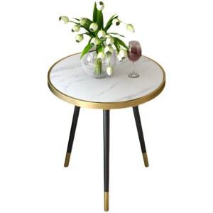 현대 슬레이트 작은 럭셔리 디자이너 거실테이블 커피 라운드 높고 우드 라이트