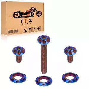 TDZ 블루 티타늄 윈드실드 볼트 윈드스크린 나사 2014-2023 할리 데이비슨 일렉트라 글라이드 스트리트
