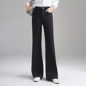 여자 팬츠 데님 블랙 가을 와이드 청바지 스판 머메이드 슬림핏 부츠컷 원픽3