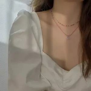 플라워 꽃 비즈 목걸이 - 여자초커목걸이, 패션목걸이 레이어드